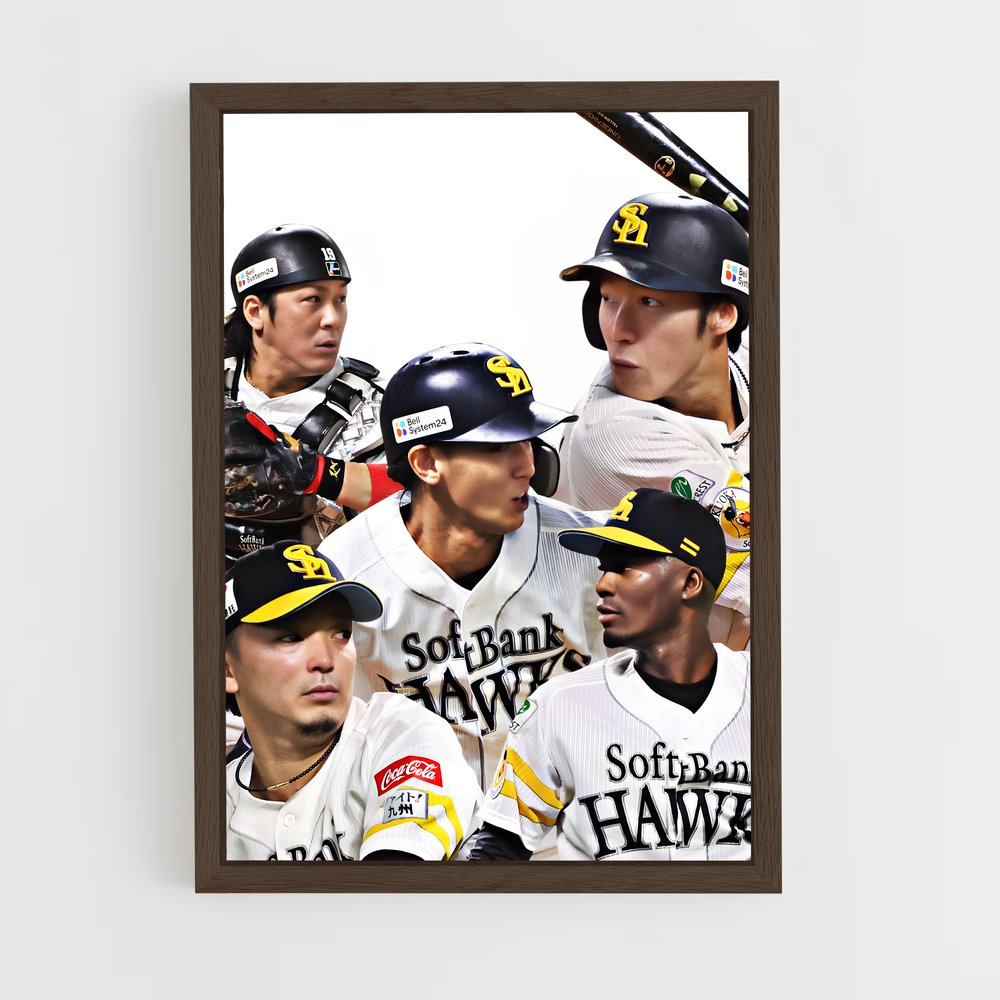 Poster Équipe des Hawks – affiche Baseball (vue 5)
